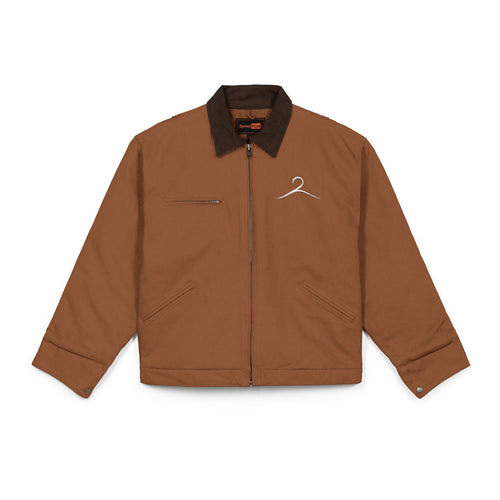 Embroidered Work Jacket — Simple wave design