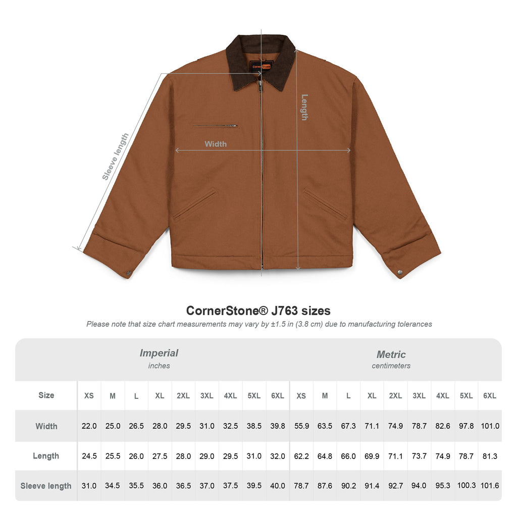 Embroidered Work Jacket — Simple wave design