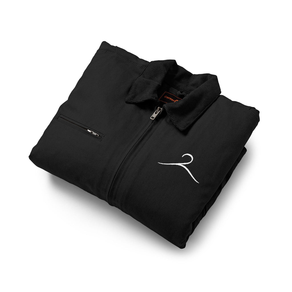 Embroidered Work Jacket — Simple wave design