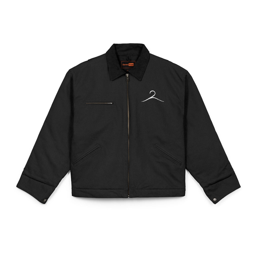 Embroidered Work Jacket — Simple wave design