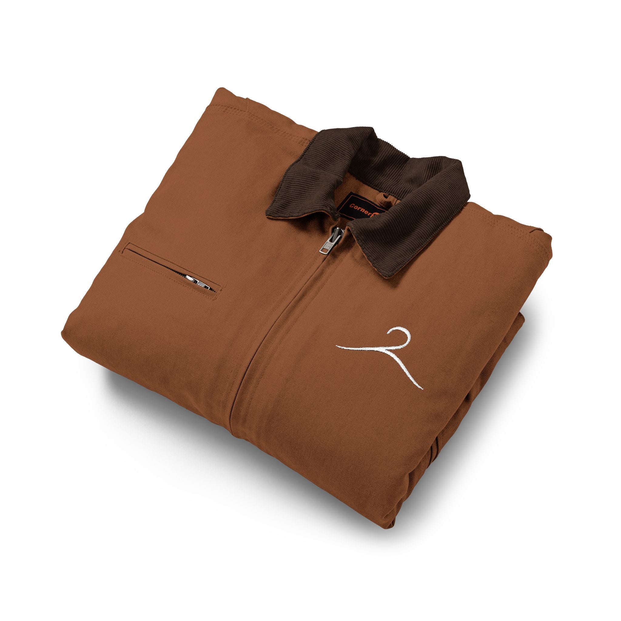 Embroidered Work Jacket — Simple wave design